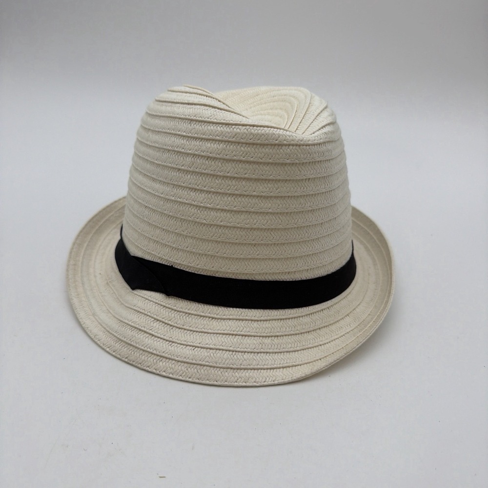 Jessica Simpson woven straw fedora featuring a short brim